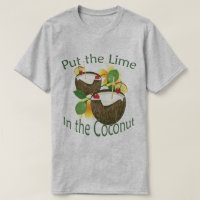 T-shirt Luau Coconut Drink Lime Party