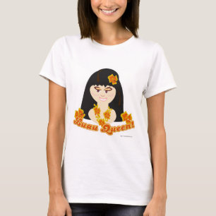 T-shirt Luau Queen Cute Cartoon BBQ Girl