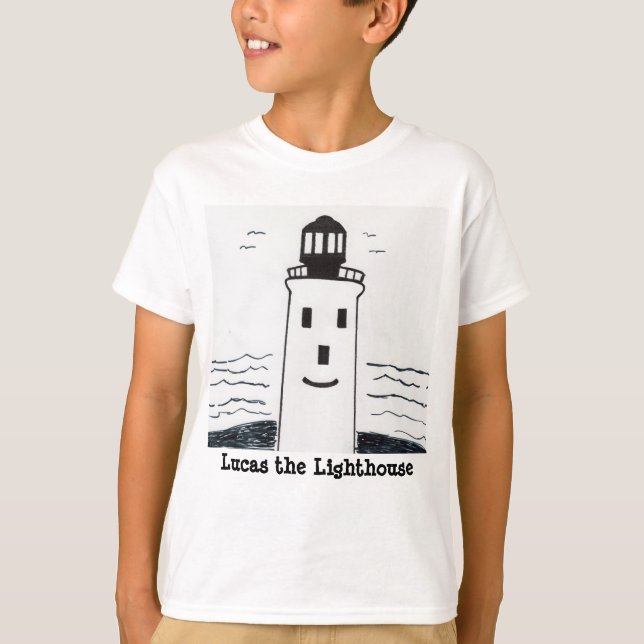 T-shirt Lucas the Lighthouse pour garçons et fille (Devant)