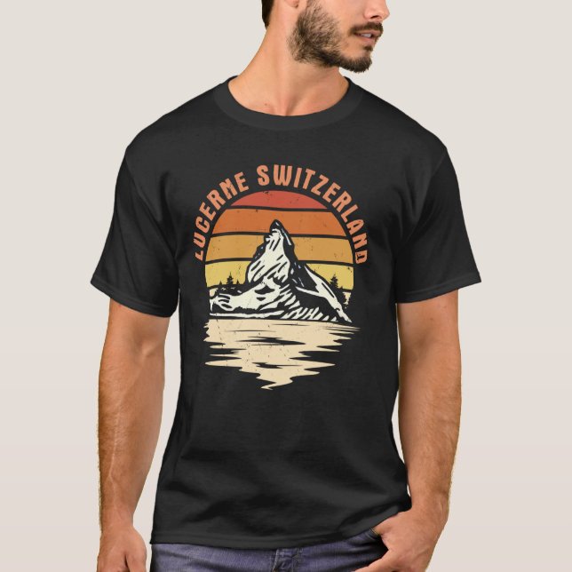 T-shirt Lucerne Suisse Attraction Montagnes suisses Swi (Devant)