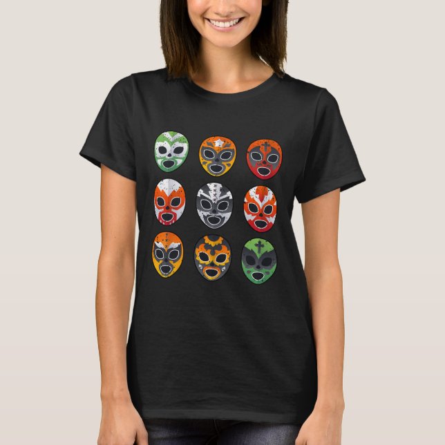 T-shirt Lucha Libre Le Masque De Lutte Cinco De Mayo Mexic (Devant)