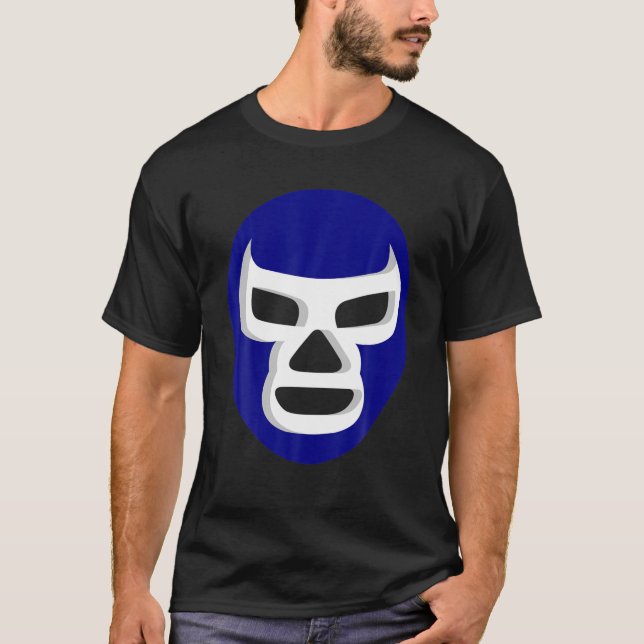 T-shirt "Lucha Libre Mask Mexican Wrestler Blue Demon" (Devant)