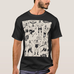 T-shirt Lucha Libre : motif de lutteurs mexicains
