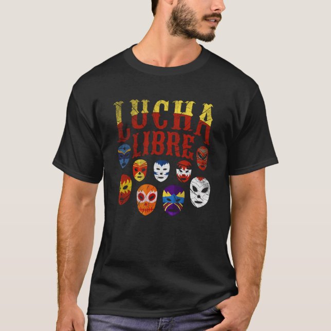 T-shirt Luchador Masks Lucha Libre  2 (Devant)