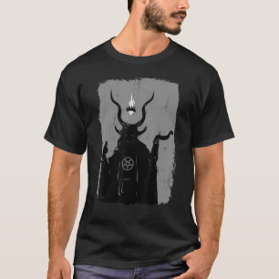 T-shirt Lucifer Porteur Léger Satanic Occult Baphomet Chèv