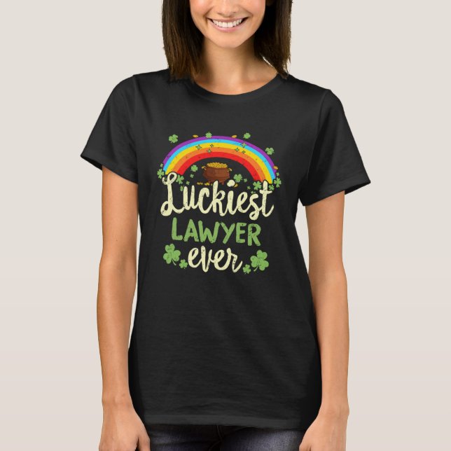 T-shirt Luckiest Lawyer Ever St Patricks Day Rainbow Men W (Devant)