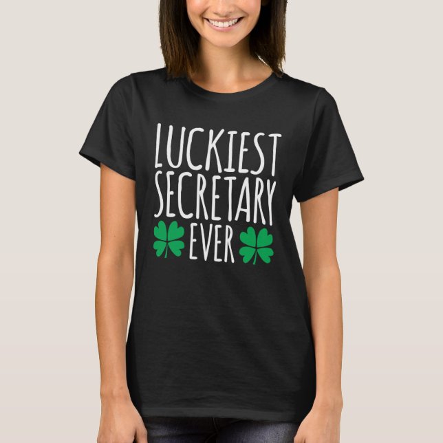 T-shirt Luckiest Secretary Ever  St Patricks Day (Devant)