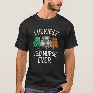 T-shirt Luckiest Ward Nurse Ever St Patrick's Day Irish Fl