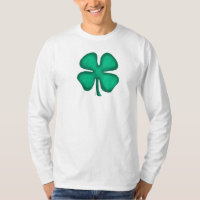 Lucky 4 Leaf Irlandais Clover chemise blanche à ma