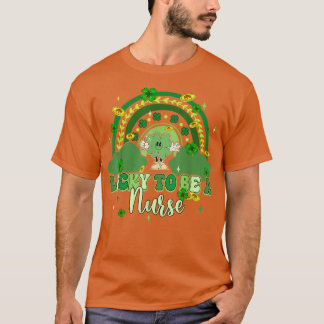 T-shirt Lucky À Être Une Infirmière Retro Super Rainbow St