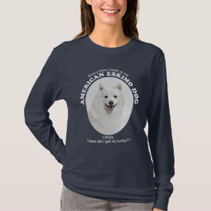 T-shirt Lucky American Eskimo Chien