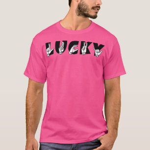 T-shirt LUCKY ASL Sign Language Design 7