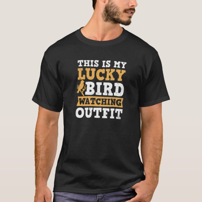 T-shirt Lucky Bird Watching Outfit Bird Observation (Devant)