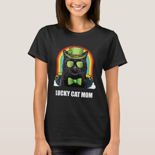 T-shirt Lucky Bombay Cat Mom St Patricks Day (Devant)