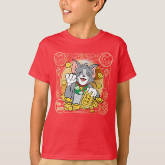 T-shirt Lucky Cat Jerry Avec Sycees Or