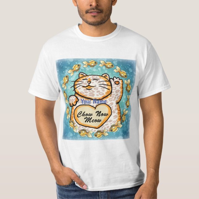 T-shirt Lucky Cat Meow (Devant)