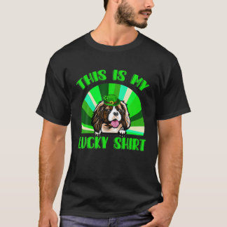 T-shirt Lucky Cavalier King Charles Spaniel Heureux St Pat