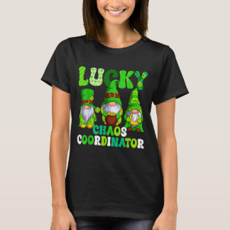 T-shirt Lucky chaos coordinator shamrock leopard gnomes