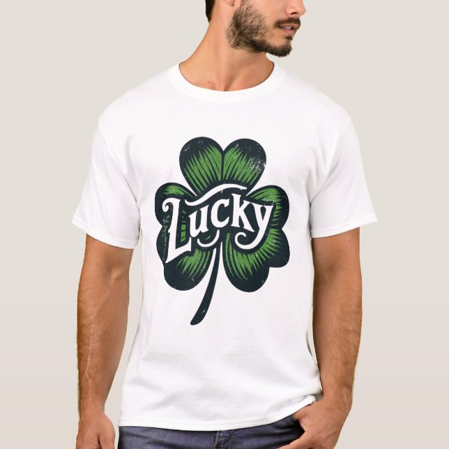T-shirt Lucky Charm Clover St Patrick's Day (Devant)