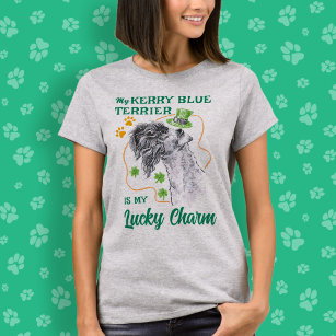 T-shirt Lucky Charm Kerry Blue Terrier Irlandais Chien mam