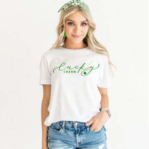 T-shirt Lucky Charm St. Patrick's Day Cute Green Script