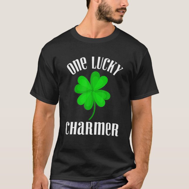 T-shirt LUCKY CHARMER Funny St. Patrick's Day Boys Kids Gi (Devant)