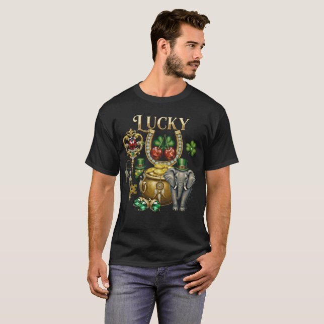 T-shirt Lucky Charms And good fortune Symbols St patrick's (Devant entier)