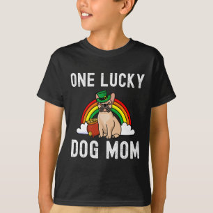 T-shirt Lucky Chien Maman Français Bulldog St Patrick's Da
