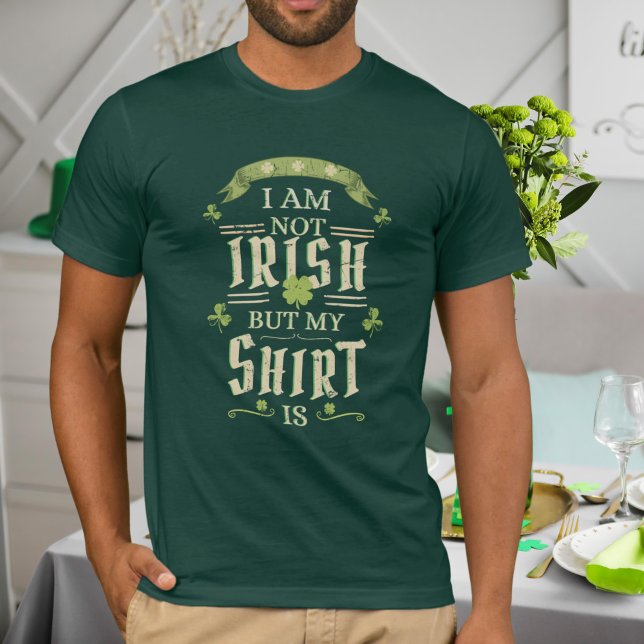 T-shirt Lucky Clover Grunge Typographie St Patrick Day Men (Créateur téléchargé)