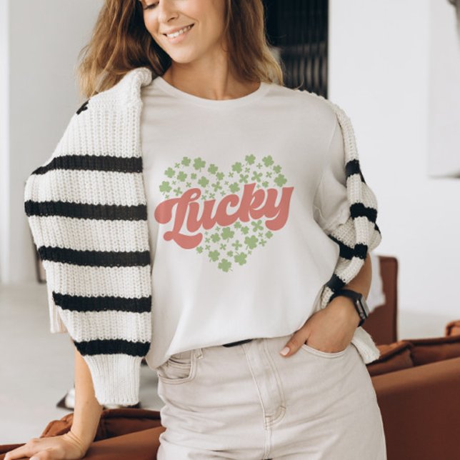 T-shirt Lucky Clover Heart St. Patrick's Day (Créateur téléchargé)