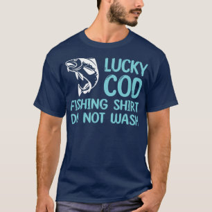T-shirt Lucky Cod Pêche Qoute Pêcheur Design Poisson