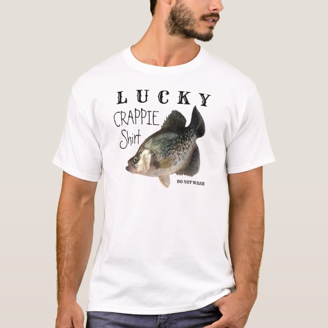 T-shirt Lucky Crappie Chemise Funny Pêche (Devant)