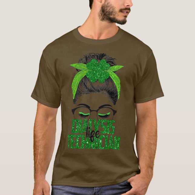 T-shirt Lucky Dialyse Technicien Jour de la Saint Patrick  (Devant)