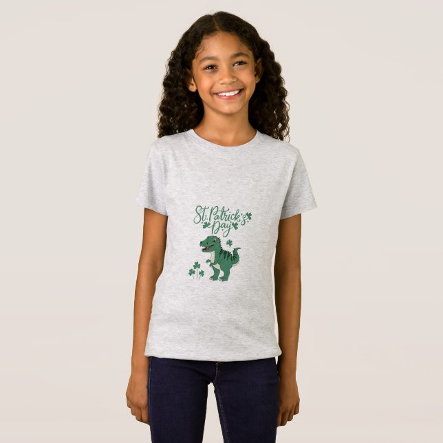 T-Shirt Lucky Dino - Saint Patrick's Day (Devant entier)