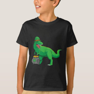 T-shirt Lucky Dino-saur Saint-Patrick Funny T-rex Irlandai