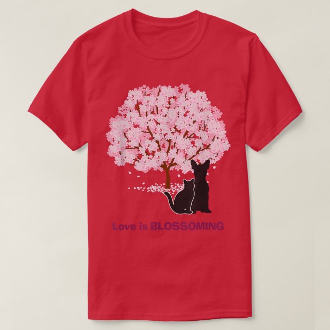 T-shirt Lucky Dog Animal Rescue Love is Blossoming (Design devant)