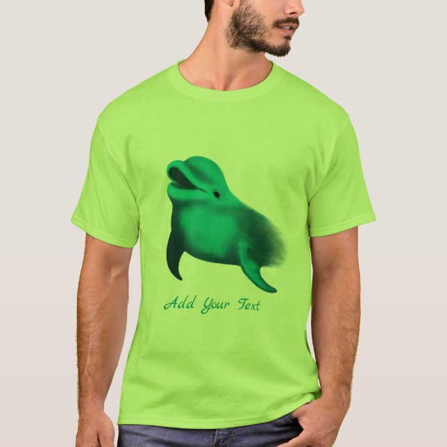 T-shirt Lucky Dolphin - Ajouter votre texte (Devant)