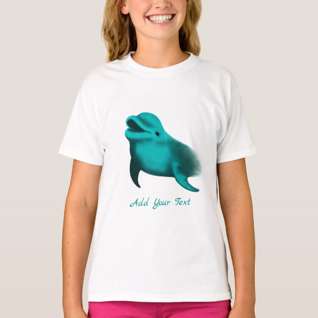 T-shirt Lucky Dolphin - Ajouter votre texte (Devant)