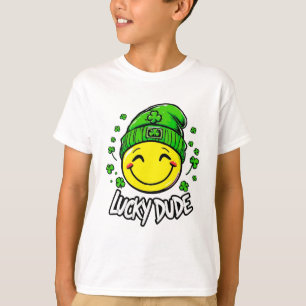 T-shirt Lucky Dude Smile Face Saint Patrick's Day