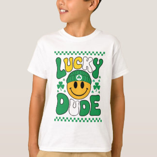 T-shirt Lucky Dude Smile Face Saint Patrick's Day