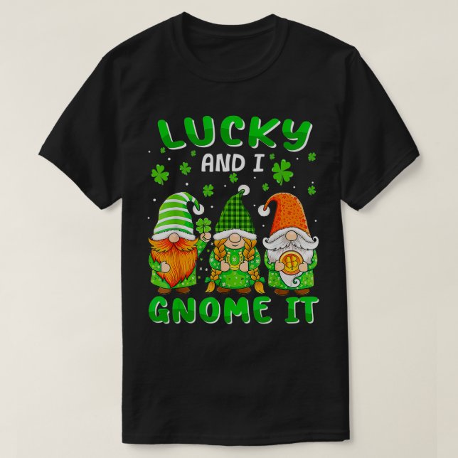 T-shirt Lucky Et Je L'Ai Gnomé (Design devant)
