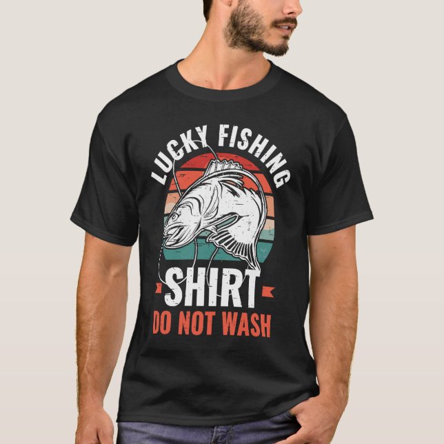 T-shirt Lucky Fishing  for Fish Hunter and Fisherman  7 (Devant)