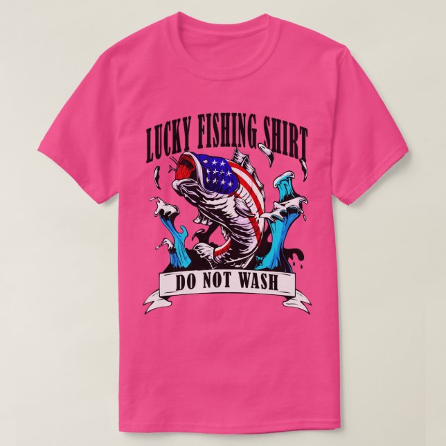 T-shirt Lucky Fishing Ne Pas Laver Pêcheur Sports nautique (Design devant)