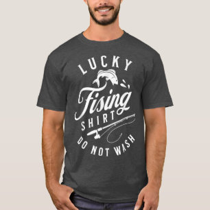 T-shirt Lucky FishingNe pas laver pêcheur papa pêche jok