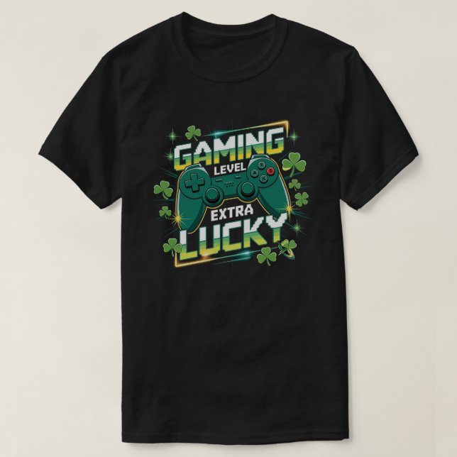 T-shirt Lucky Gamer Cadeau St Patrick’s Day Gaming (Design devant)