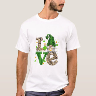 T-shirt Lucky Gnome, Shamrock irlandais