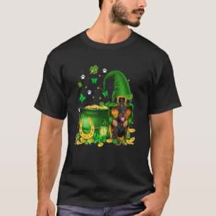 T-shirt Lucky Gnome U2013 Gnome Hug Doberman Chien St Patr