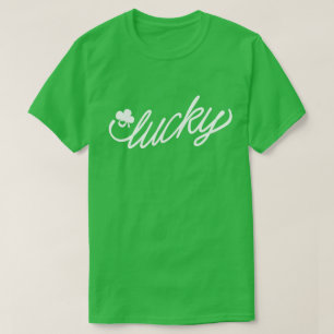 T-shirt Lucky Green Jour de la Saint Patrick de script