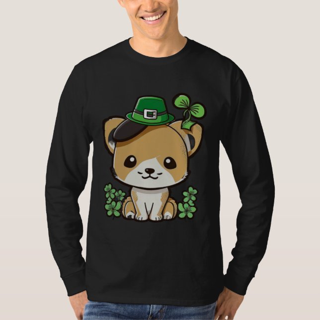 T-shirt Lucky Green Proud Irish St Patricks Day Cat 1 (Devant)