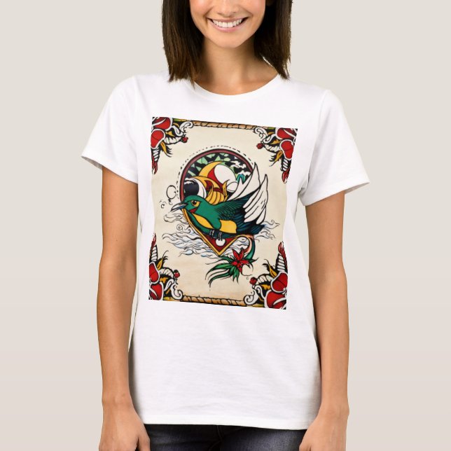 T-shirt Lucky Horseshoe Tattoo (Devant)